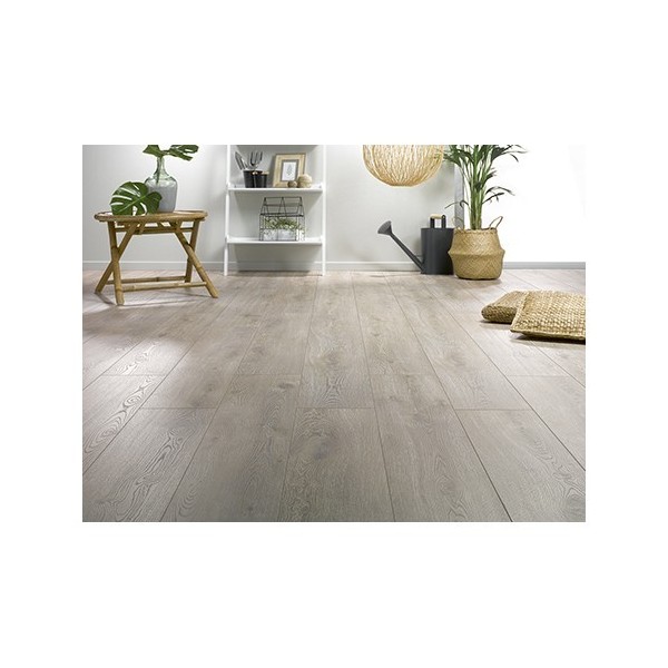 Expert Click Supreme "chêne gris" Sol Stratifié 12mm